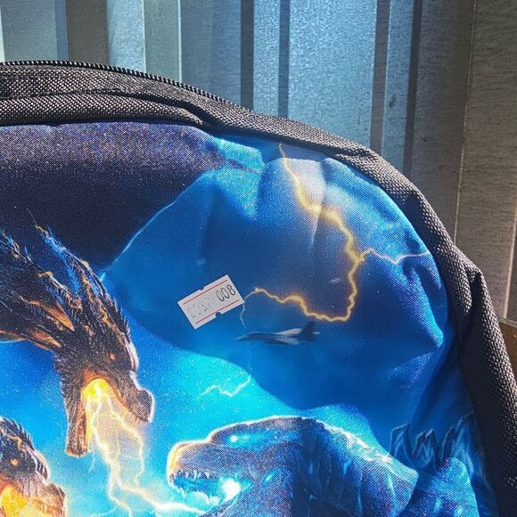 Brand New Fiery Blue Dragon Kids Backpack 3 Pieces - Picture 8 of 8